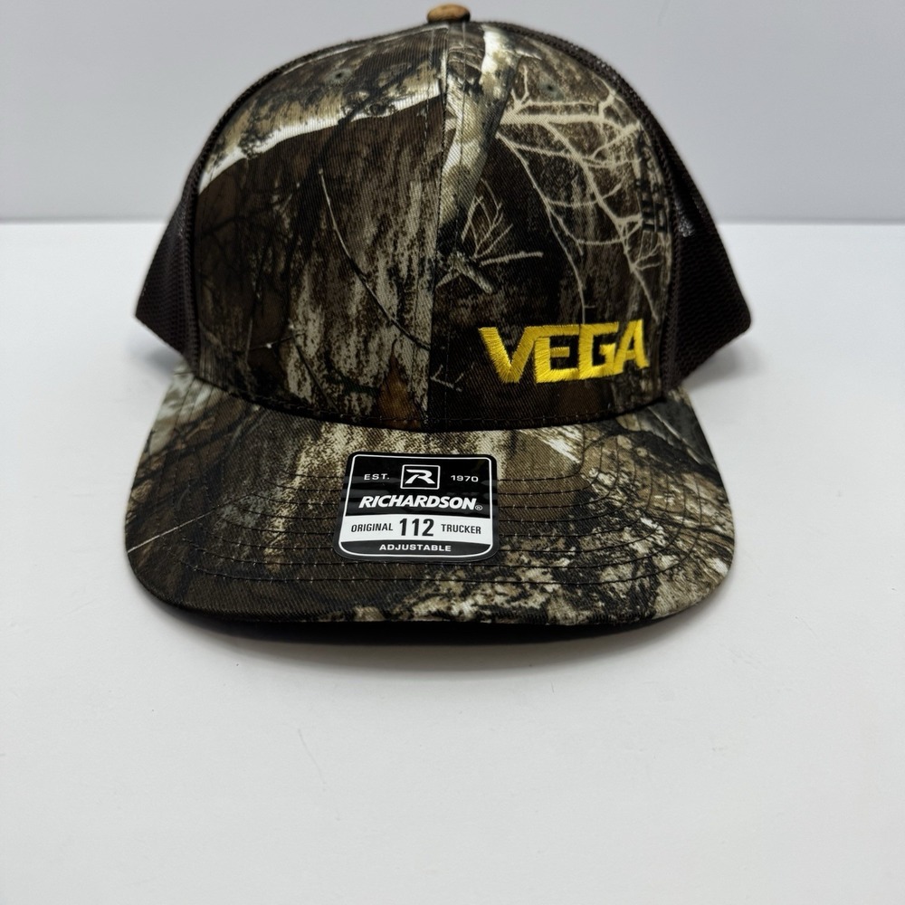 Richardson‎ Camo Vega Trucker Hat Adjustable Black Mesh Outdoor Cap
